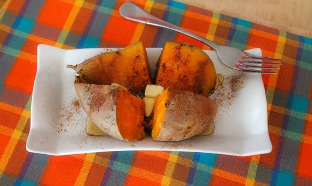 Baked Sweet Potato with Maple and Cinnamon