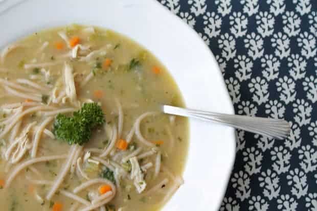 Chicken and Spelt Noodle Soup