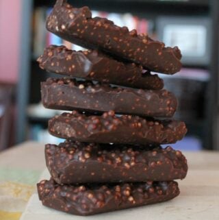 healthy chocolate crunch bars