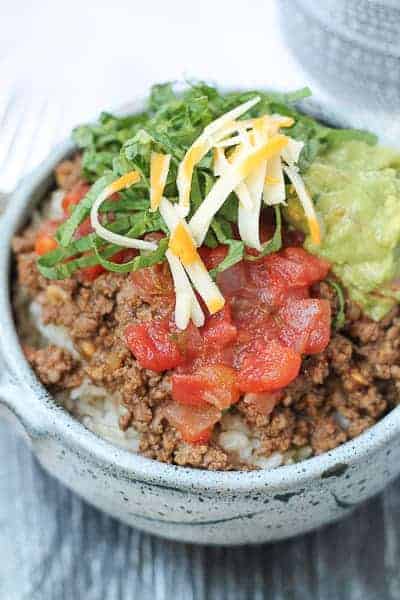 Mexican Spiced Beef & Brown Rice Bowl - The Honour System