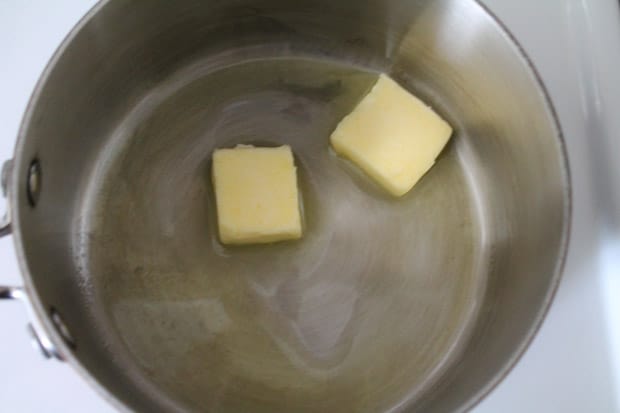 Butter melting in a saucepan