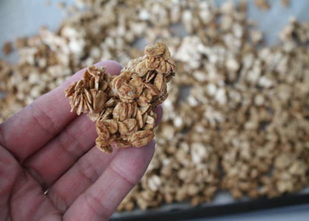 a cluster of granola