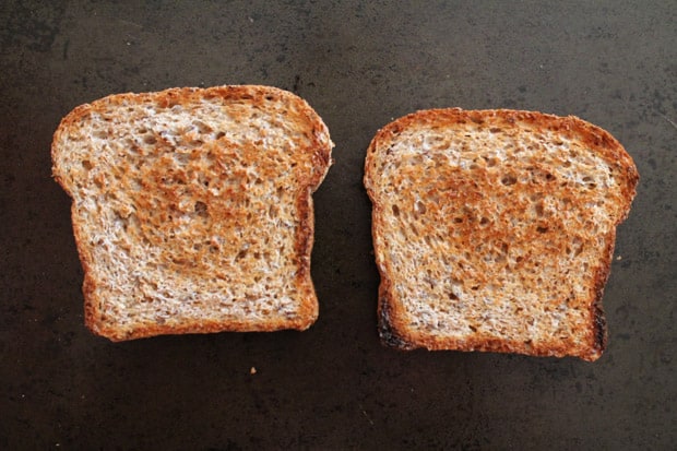 2 pieces of toasted bread