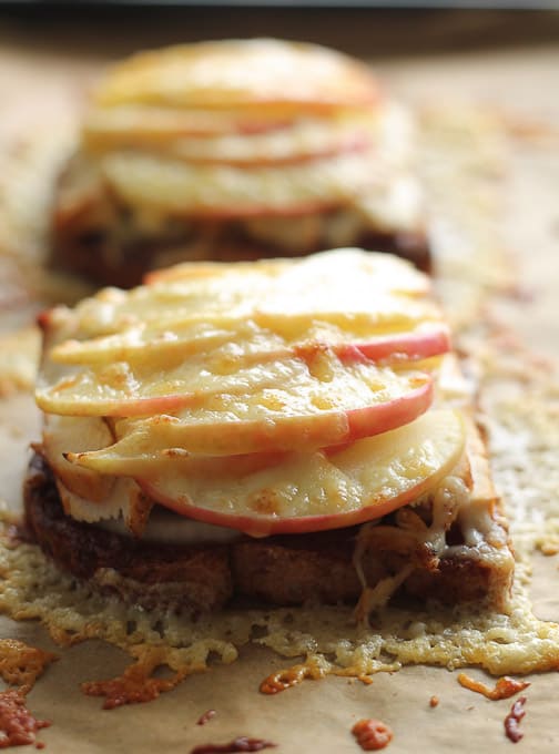 BBQ Chicken Pizza Toast on a baking sheet