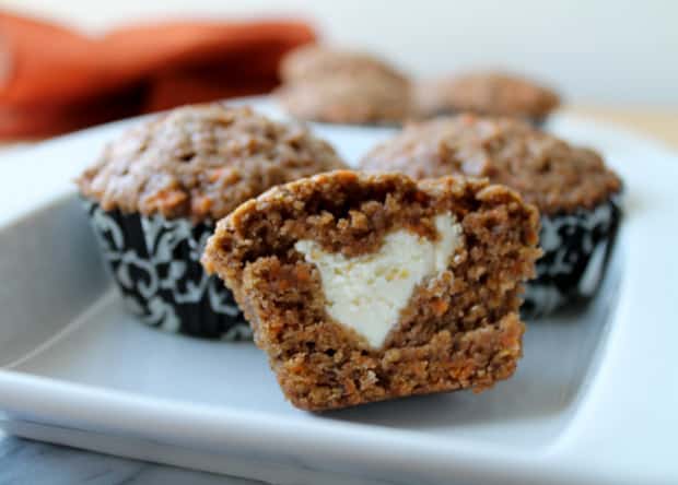Cream Cheese Stuffed Carrot Cake Muffins-10