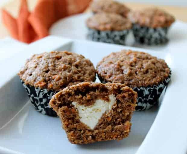 Cream Cheese Stuffed Carrot Cake Muffins-11