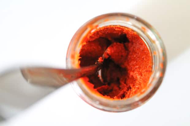 red curry paste in a jar