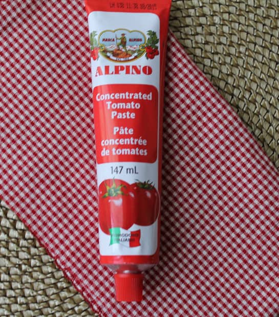 tomato paste in a tube