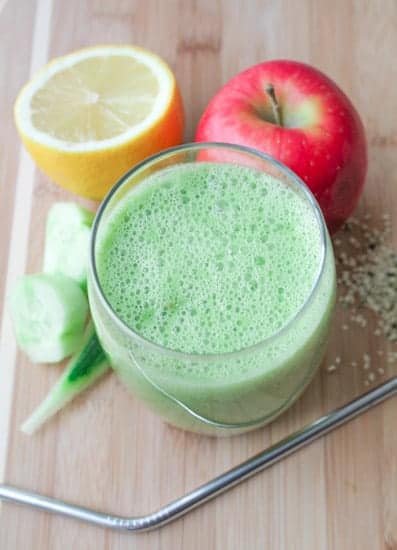 Drinking a smoothie a day keeps the doctor away! This Detox Green Smoothie is a fresh, banana free option that is bursting with vitamins and minerals.