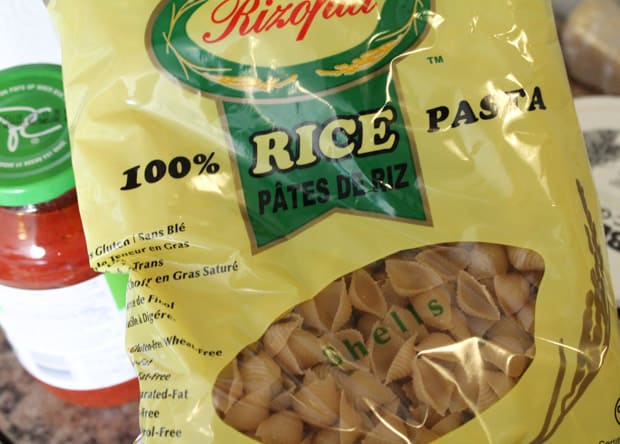 Brown Rice Pasta Shells package