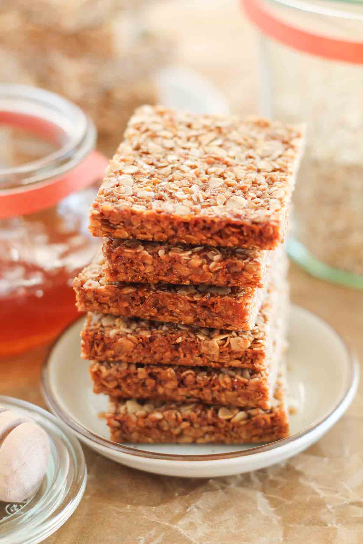 Honey Oatmeal Squares Oven Baked Chewy Bars The Honour System