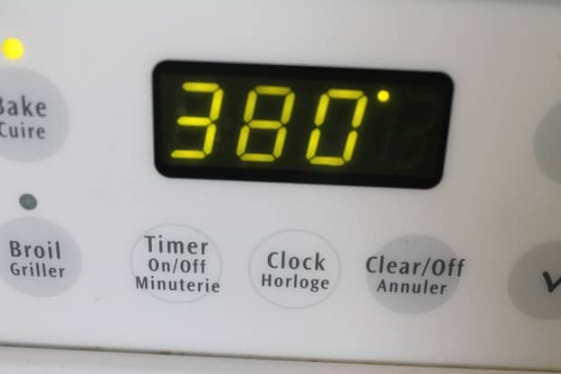 oven showing 380 degrees