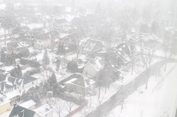 snowy picture of Burlington, Ontario
