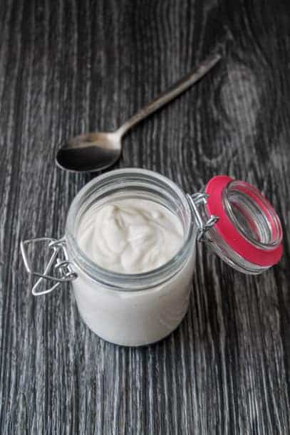 Dairy Free Sour Cream in a jar