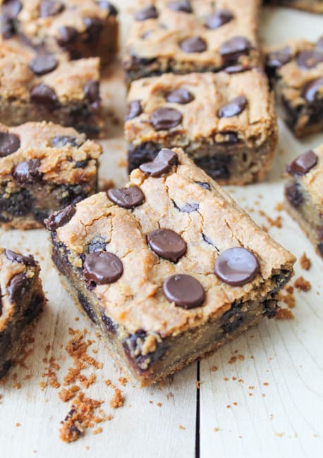 Chocolate Peanut Butter Chickpea Cookie Bars 