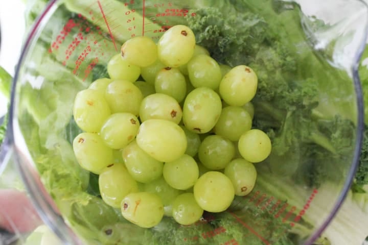 a container of grapes