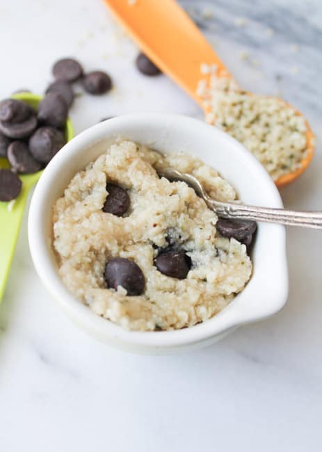 Hemp Seed and Chocolate Chip Cookie Dough for One - Gluten Free and ...