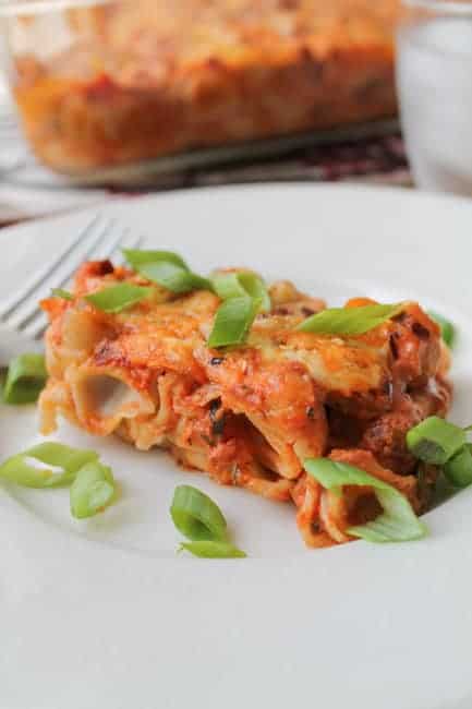 Baked Pasta in a Creamy Chipotle Tomato Sauce