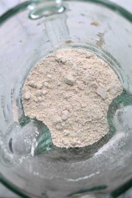 oat flour in a blender.