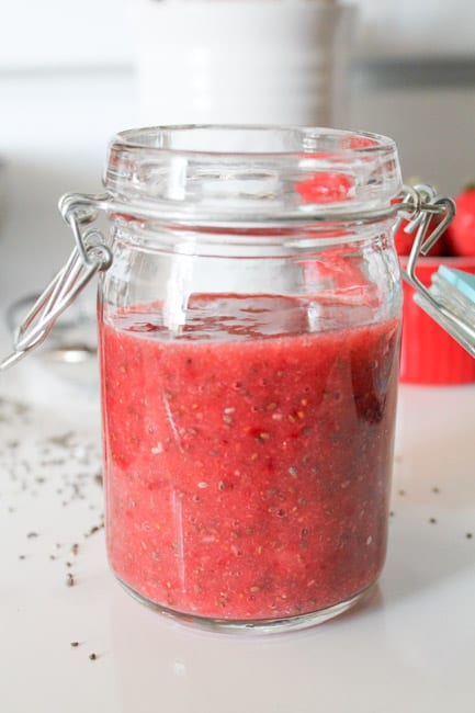 Chia Seed Jam in a jar
