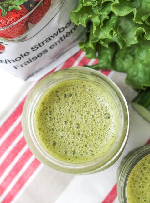 Strawberry Cucumber Green Smoothie-