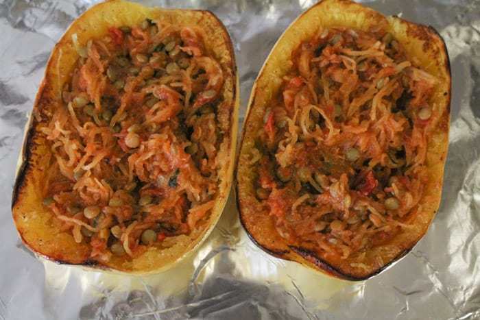 Lentil Lasagne Spaghetti Squash - GF-