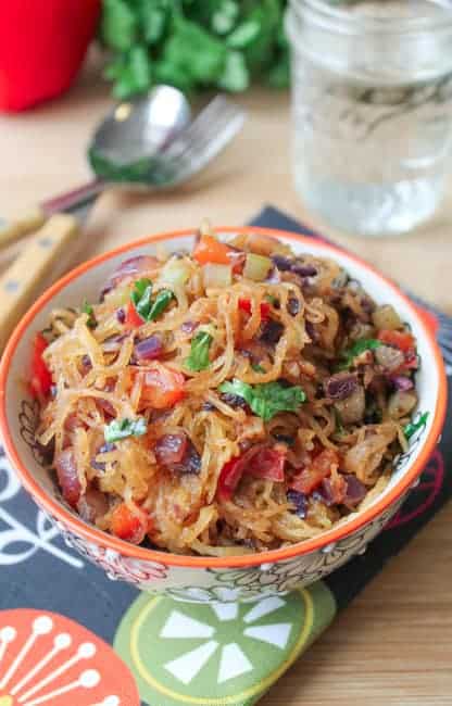 Spicy Spaghetti Squash Stir Fry - Vegan & Gluten Free