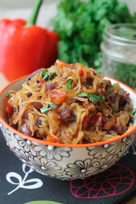 Spicy Spaghetti Squash Stir Fry - Vegan & Gluten Free-