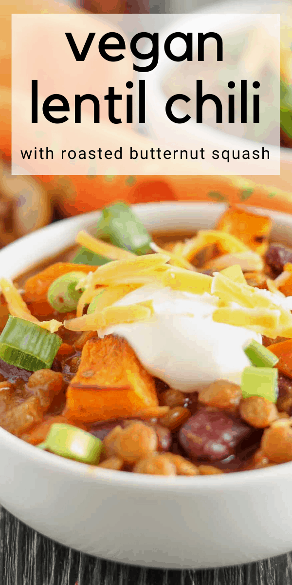 Vegetarian Lentil Chili with Roast Butternut Squash - The Honour System
