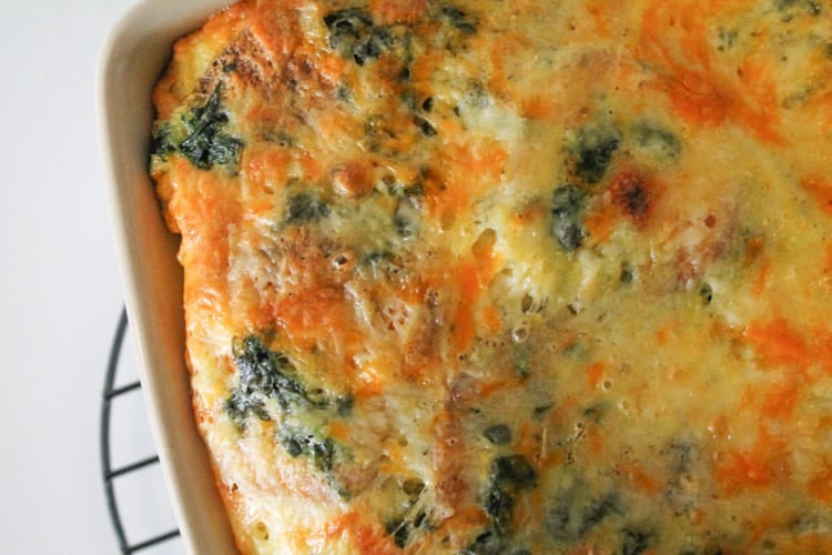 Egg Casserole with Sweet Potato & Spinach