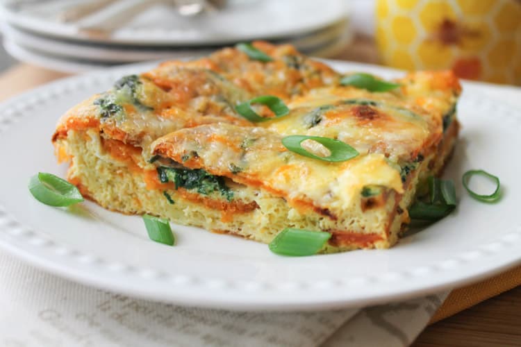 Egg Casserole with Sweet Potato & Spinach