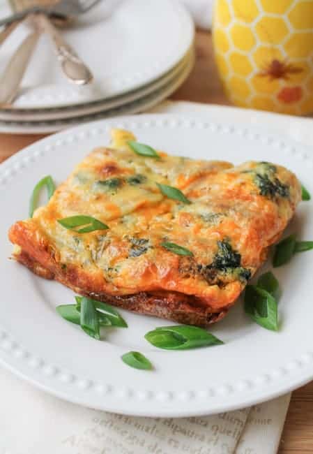 Egg Casserole with Sweet Potato and Spinach