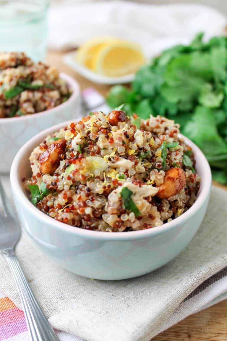 Lemon Chicken Quinoa Salad - Gluten Free - The Honour System