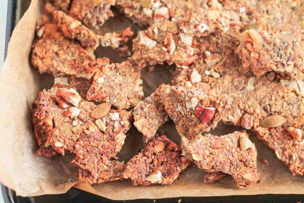paleo granola that has been broken into clusters