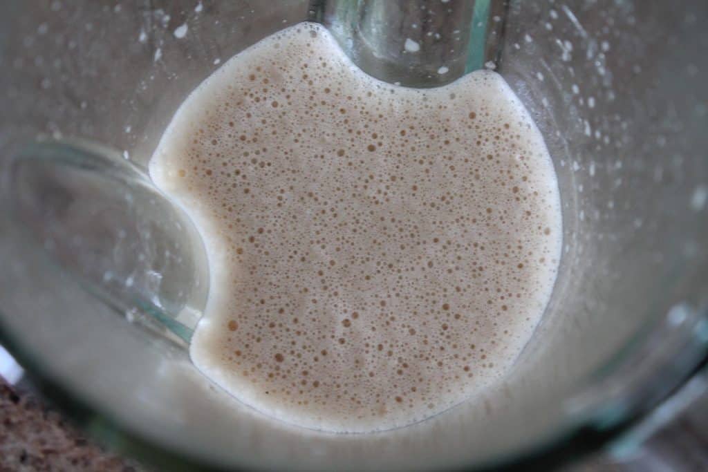 coffee and coconut oil in a blender