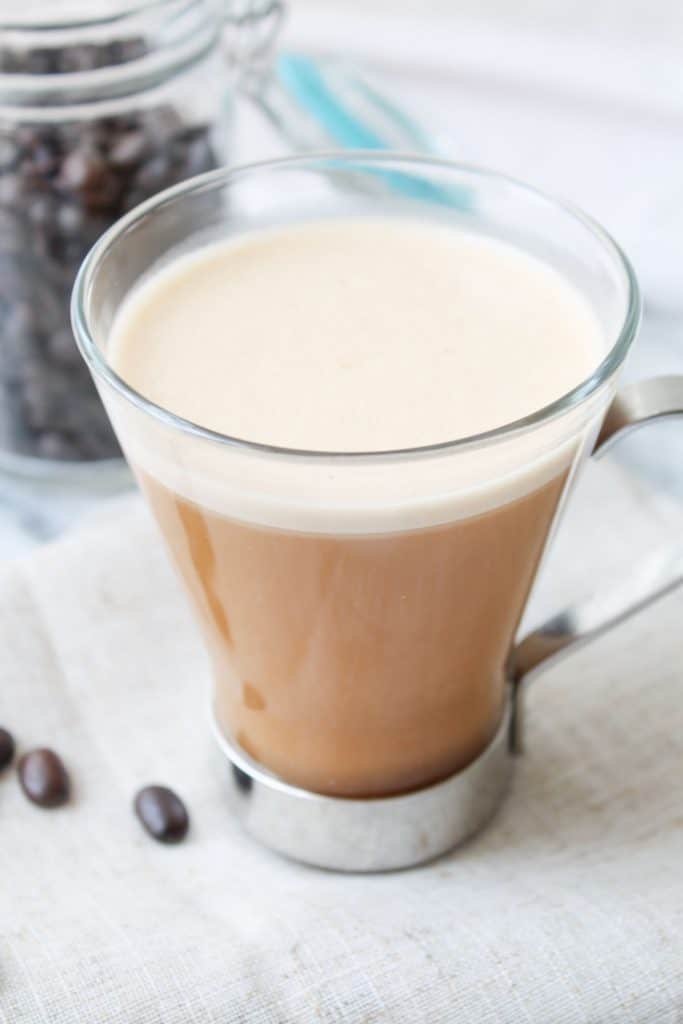 Creamy coffee in a mug