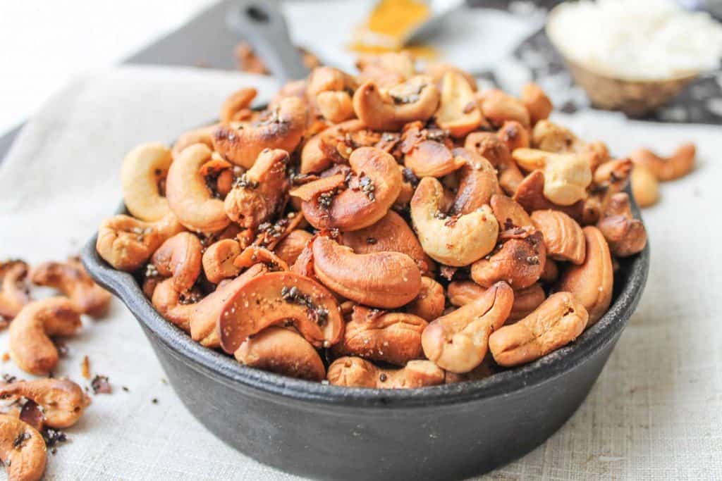 Coconut Curry Roasted Cashews