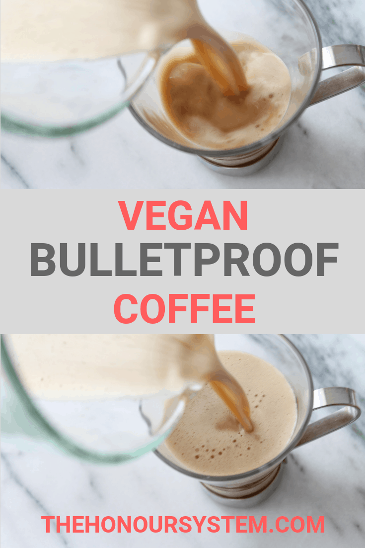 Vegan Bulletproof Coffee Pinterest Graphic