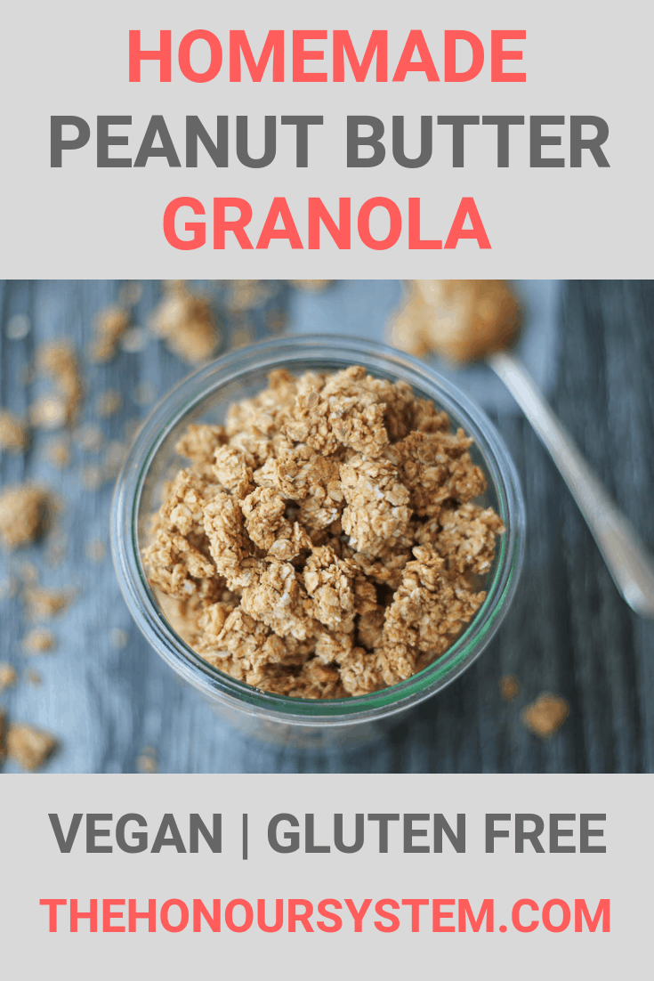 Homemade Peanut Butter Granola Recipe Pinterest Graphic