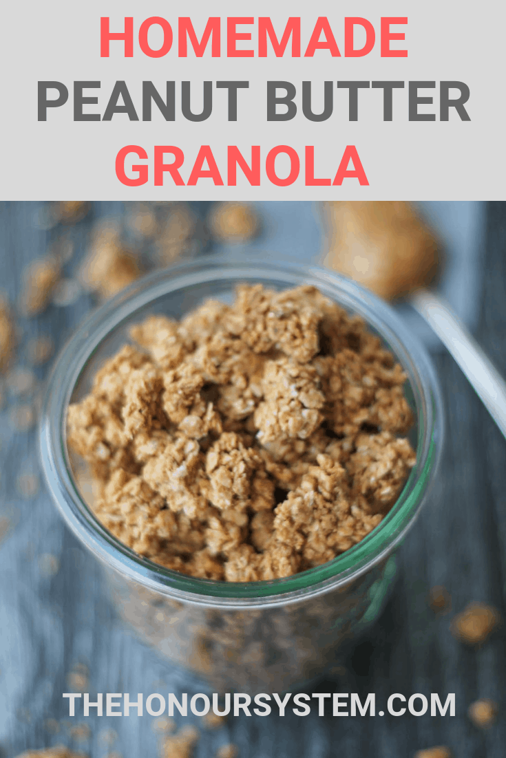 Peanut Butter Granola Recipe Pinterest Graphic