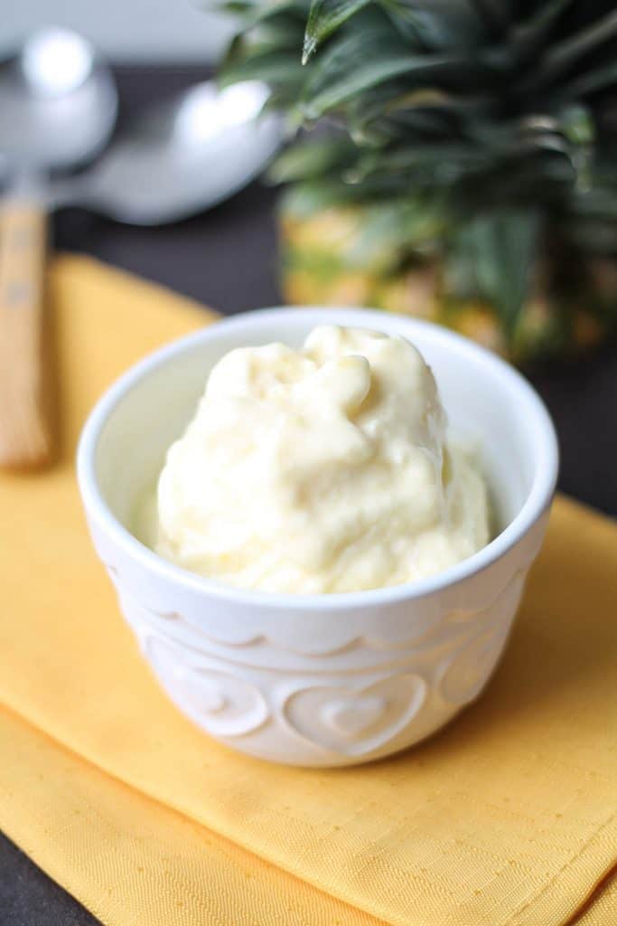 Pineapple Homemade Frozen Yogurt