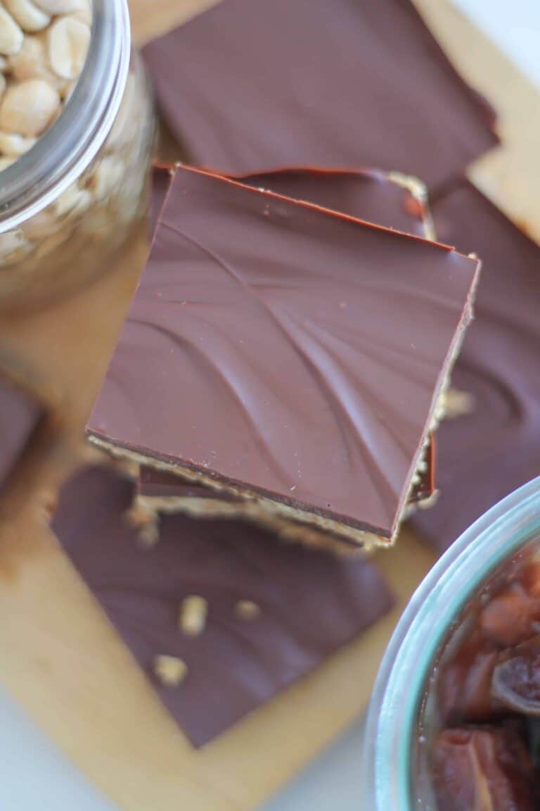 Chocolate Peanut Date Squares