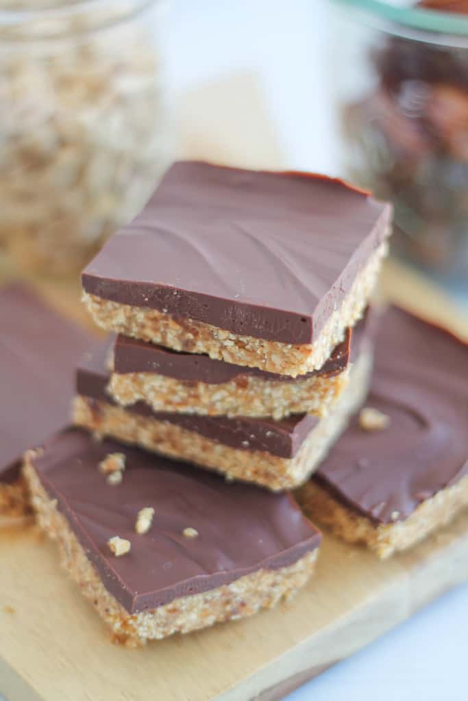 Chocolate Peanut Date Squares