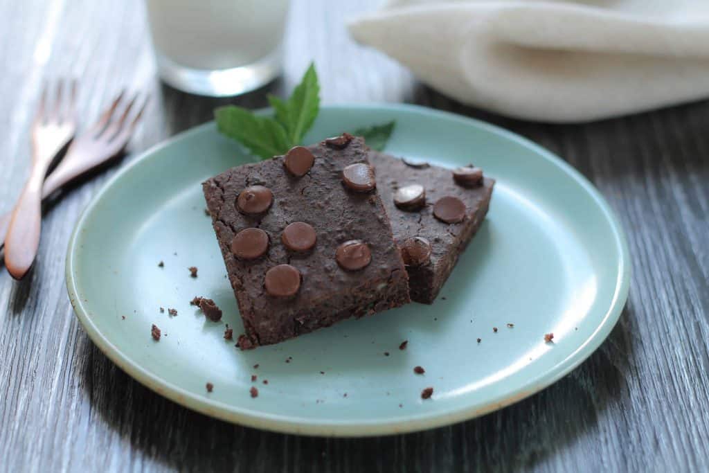 Chocolate Mint Chip Black Bean Brownies - Gluten Free