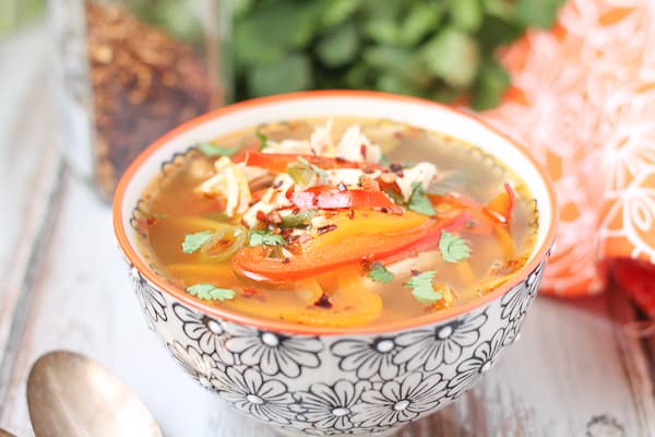 Chicken Soup with Peppers Gluten Free Recipe