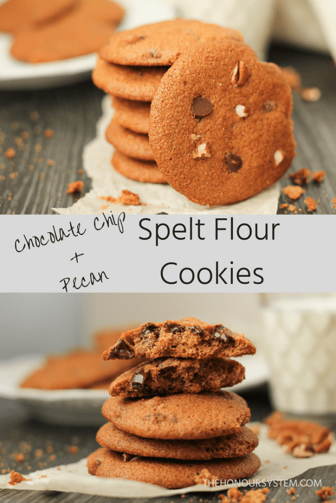 Chocolate Chip and Pecan Spelt Flour Cookies