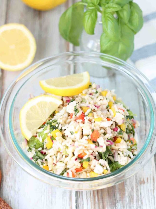 How to Make Lemon Basil Chicken Salad – WIth Cold Rice!