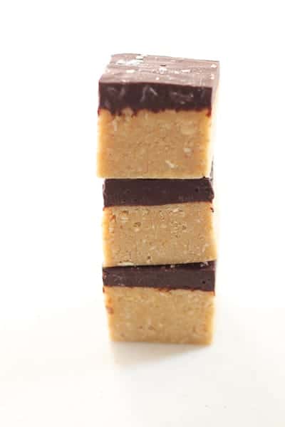 healthy protein squares stacked on top of each other