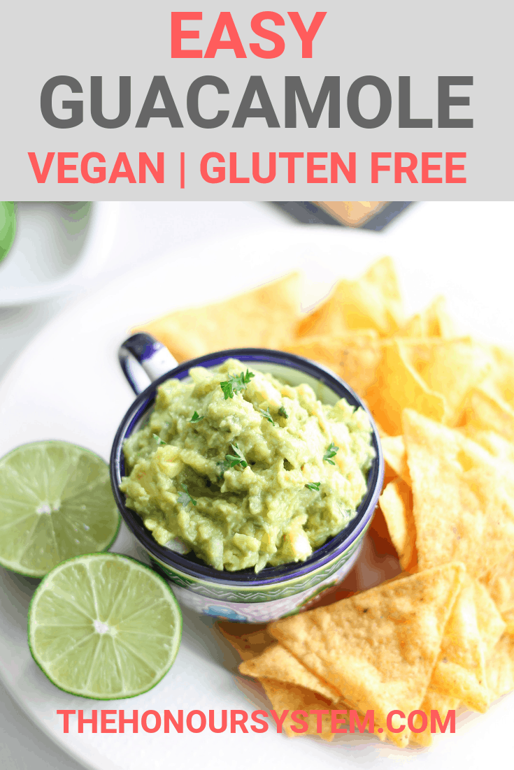 Easy Guacamole Vegan Gluten Free Recipe Pinterest Graphic