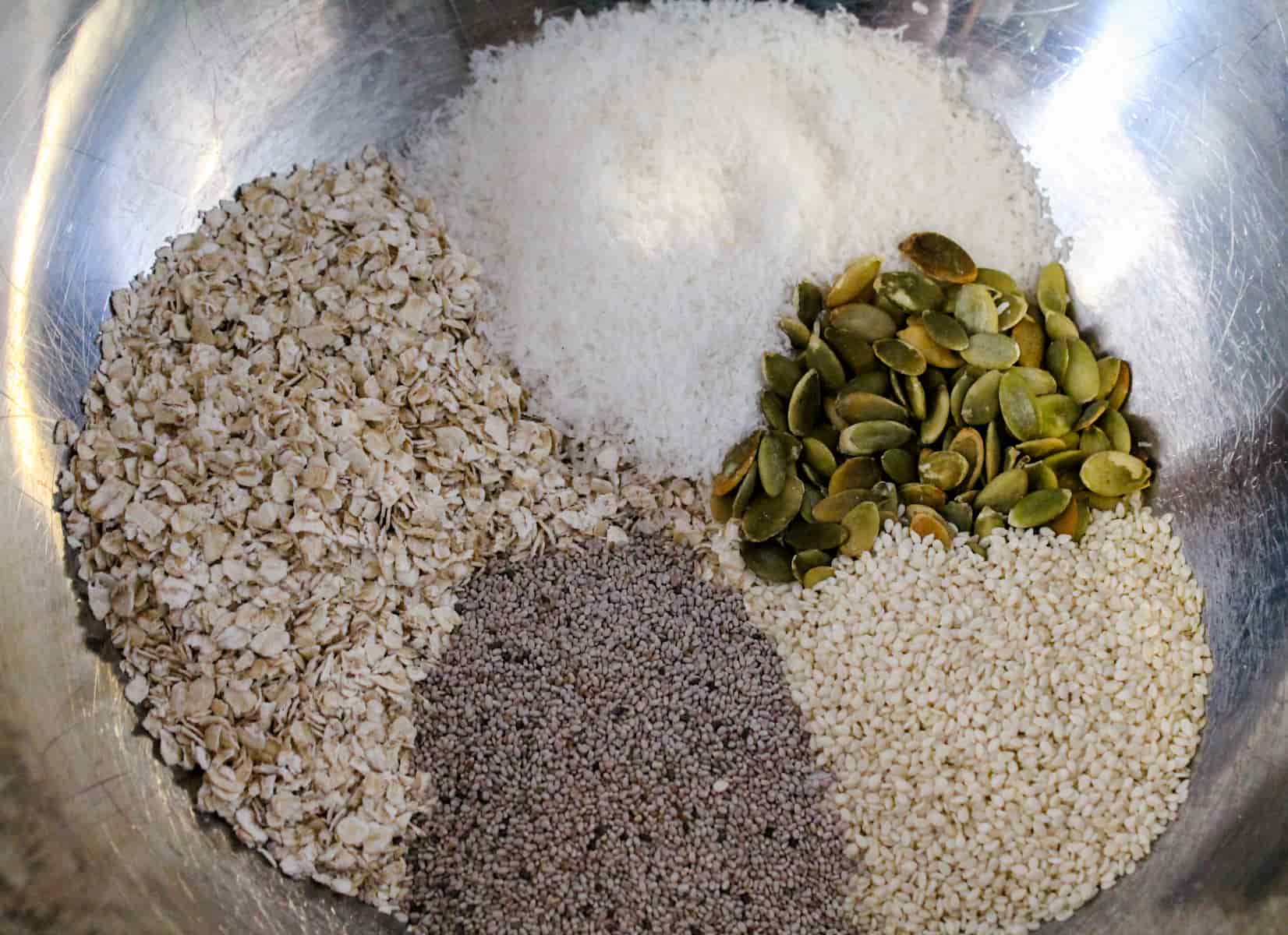 a bowl of dry ingredients.